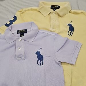 Polo by Ralph Lauren Kids Short-Sleeve Polo Duo - Lavender & Pale Yellow